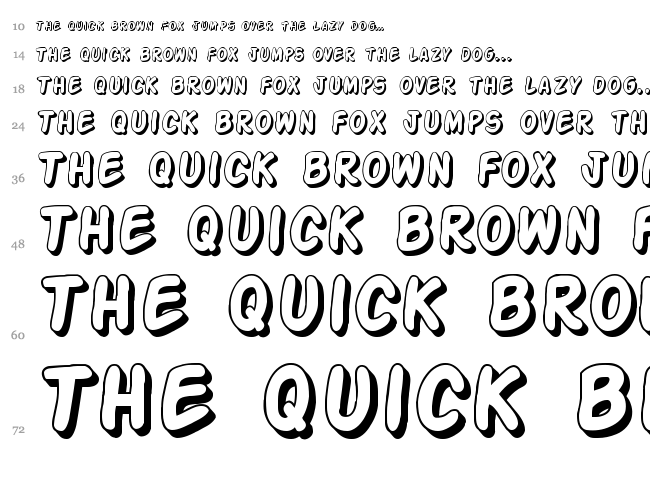 Action Man font waterfall